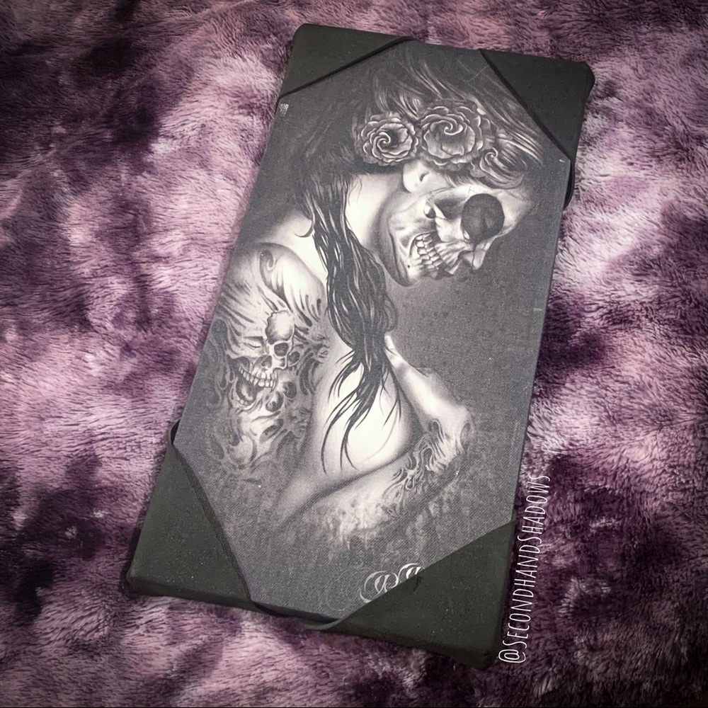 GOTHIC WOMAN SKULL WALL ART CANVAS